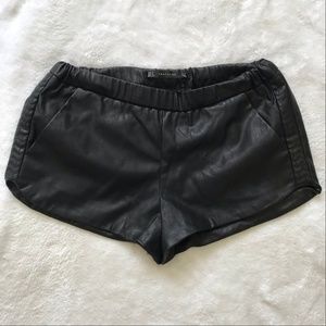 Zara Pleather Shorts with Pockets